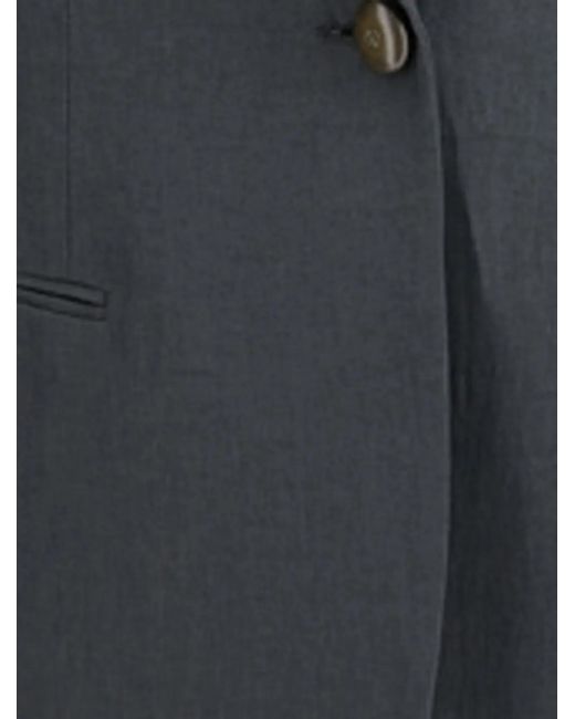 Giorgio Armani Gray Single-Breasted Blazer