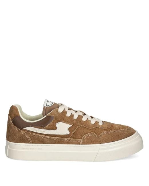 Stepney Workers Club Brown Pearl S-Strike Suede Panelled Trainers