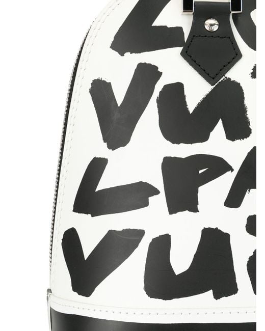 Louis Vuitton Alma Mm Graffiti Tote Bag in Black