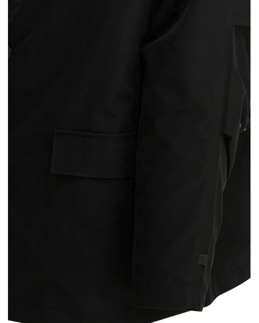 Daiwa Pier39 Black Button-Up Flap-Pocket Jacket for men