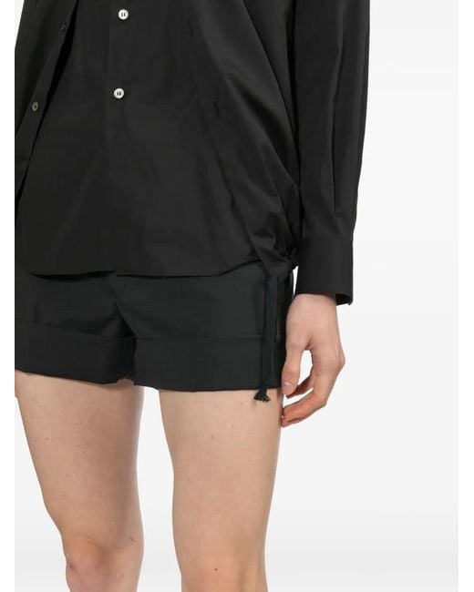 Shorts Con Risvolti di Junya Watanabe in Black