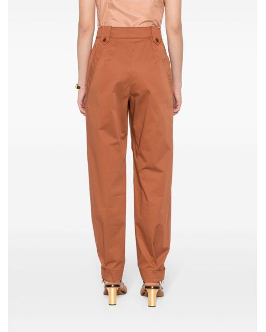Pantalones con pinzas Alberta Ferretti de color Orange