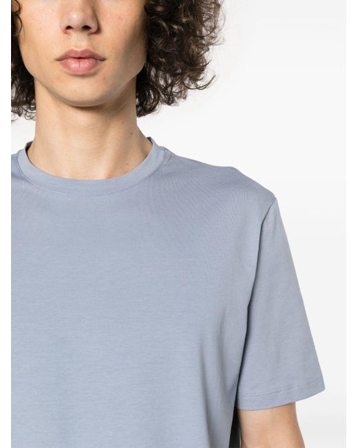 Cotton-blend T-shirt Cruciani de hombre de color Blue