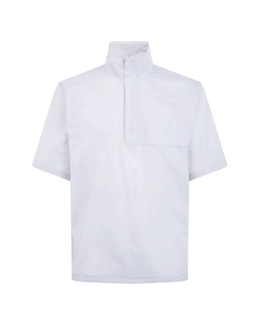 Houdini Sportswear White High-Neck Short-Sleeve T-Shirt for men