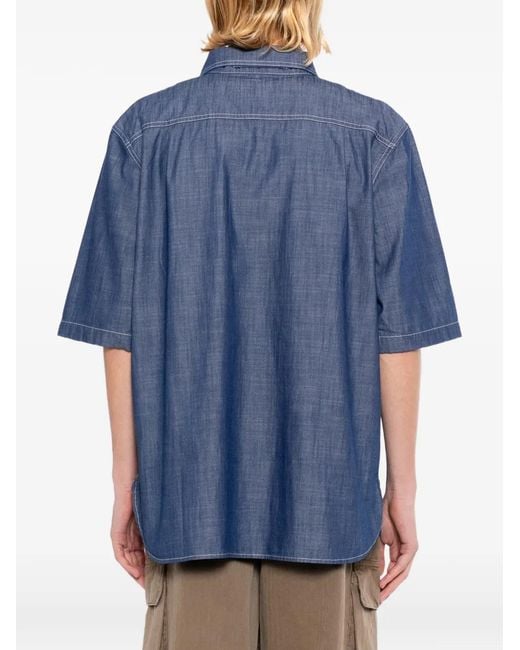 Engineered Garments Blue X Roy Roger's Workwear Chambray Spinnaker Polo Shirt for men
