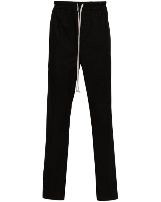 Rick Owens Black Cotton Trousers for men