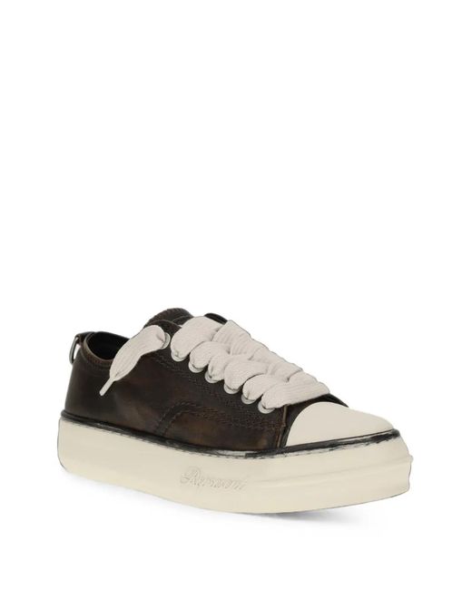 Represent White Distressed-Leather Sneakers for men