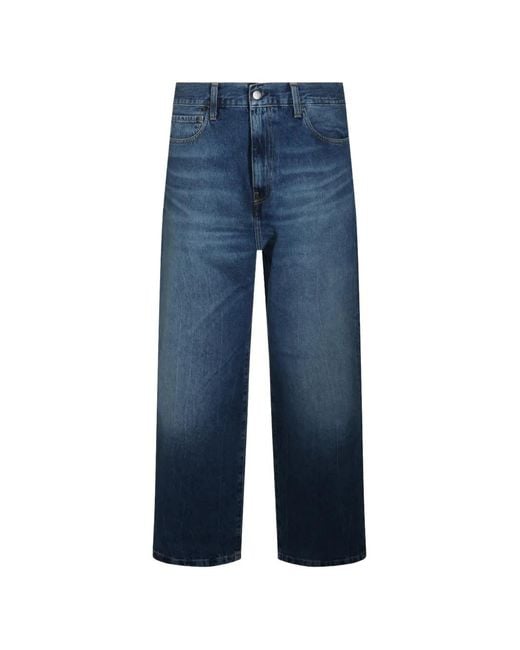 Carhartt Blue Logo-Patch Jeans for men