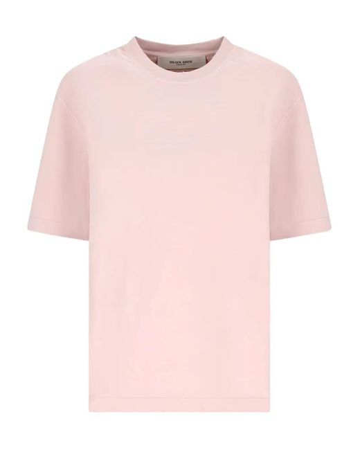 Golden Goose Deluxe Brand Pink T-Shirts And Polos