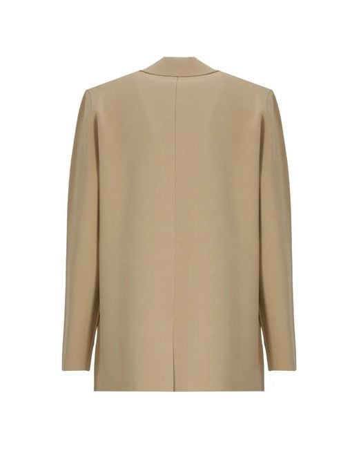 Kangra Natural Single-Breasted Patch-Pocket Blazer