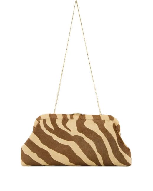 Jimmy Choo Metallic Mini Skylar Shouder-Chain Clutch Bag