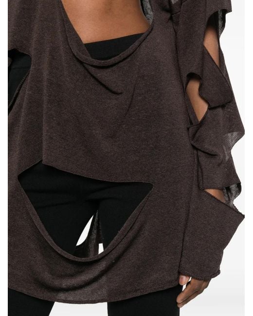 P.A.R.O.S.H. Black Babygirl Cut-Out Sweater