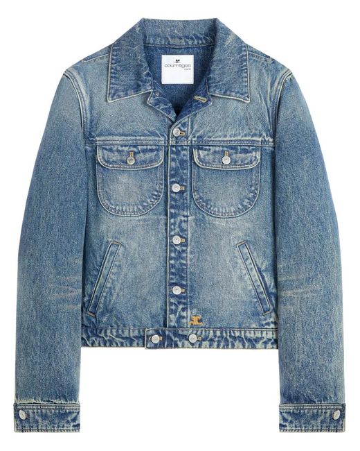 Courreges Denim Jack in het Blue voor heren