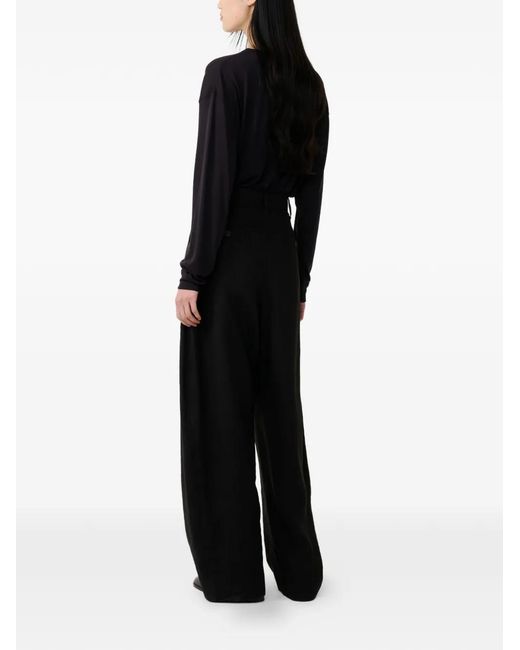 Studio Nicholson Black Chatto Belt Palazzo Pants