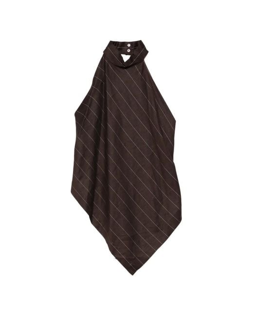 Helmut Lang Brown Halter Neck Top