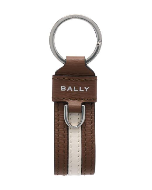 Porte-clés en cuir à logo imprimé Bally pour homme en coloris Marron | Lyst