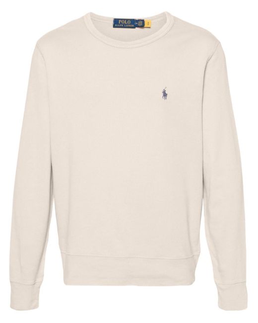 Polo Ralph Lauren White Polo Pony-embroidered Jumper for men