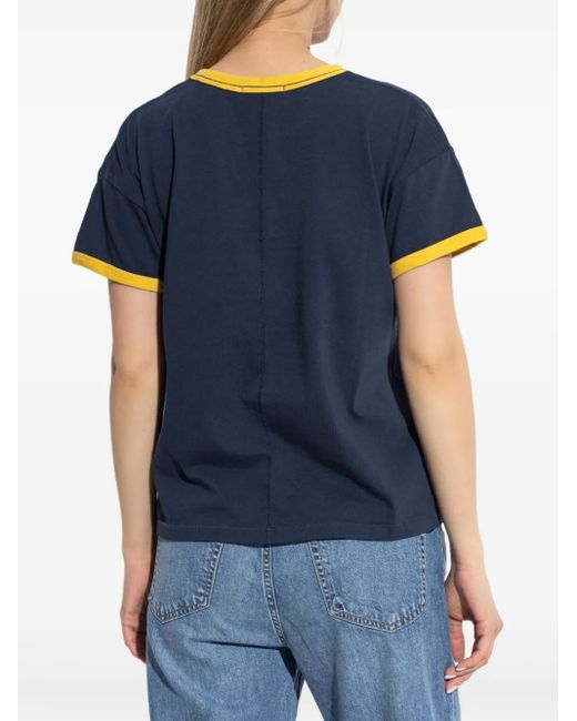 Rag & Bone Blue Montauk Point Graphic-Print T-Shirt