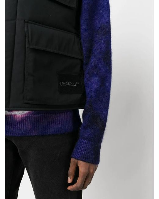 Off-White c/o Virgil Abloh Black Nylon Padded Vest for men