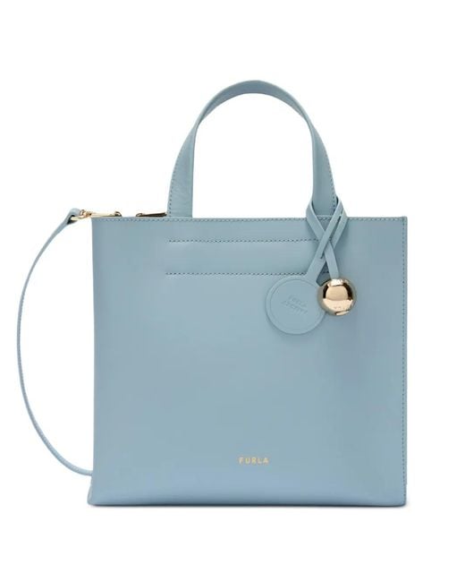 Furla Blue Small Divide It Tote Bag