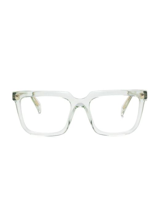 Prada Green Square-Frame Glasses