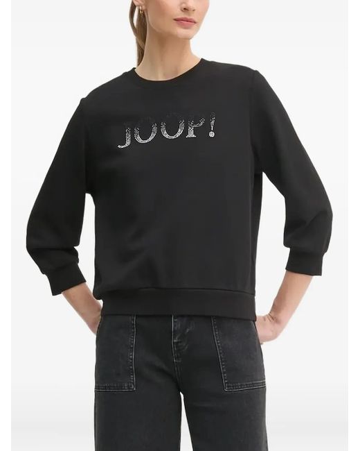 Joop! Black Crystal-Embellished Sweatshirt