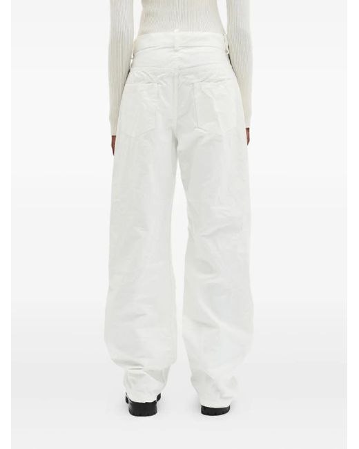 Ann Demeulemeester White Hose mit Taschen