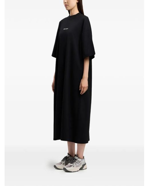 Palm Angels Black Milan La T-Shirt Midi Dress
