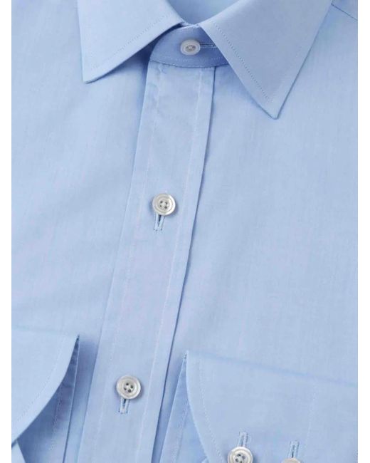 Tom Ford Blue Cotton Shirt for men