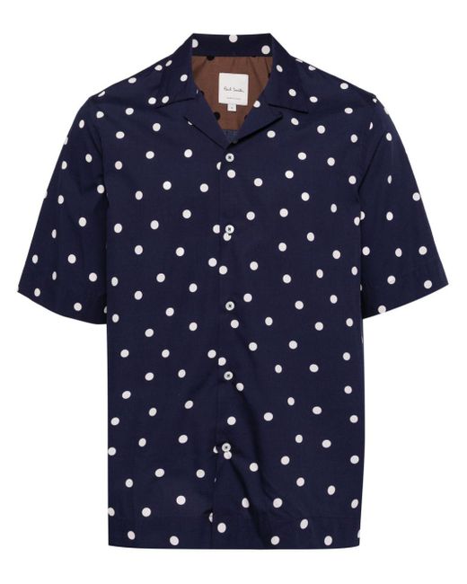 Paul Smith Hemd mit Polka Dots in Blue für Herren