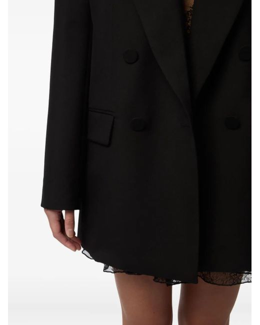 Nina Ricci Wollen Blazer Met Dubbele Rij Knopen in het Black