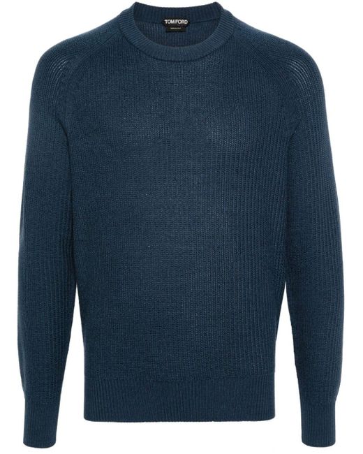 Maglione girocollo di Tom Ford in Blue da Uomo