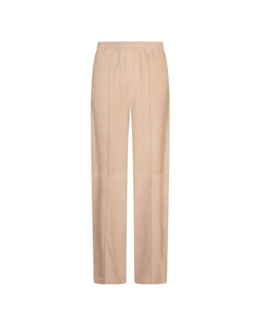 Fabiana Filippi White Seam-Detail Elasticated-Waist Trousers