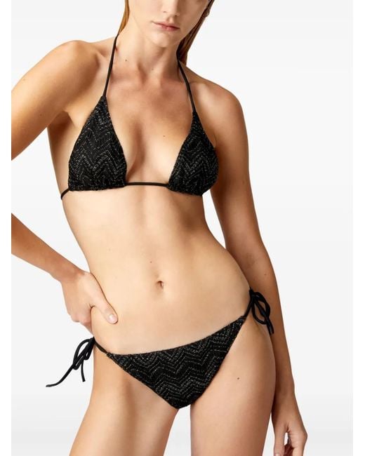 Missoni Black Zigzag-Knit Bikini Set