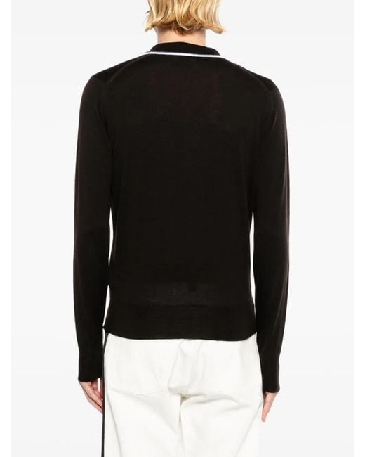 Wales Bonner Black X John Smedley Henry Polo Shirt for men