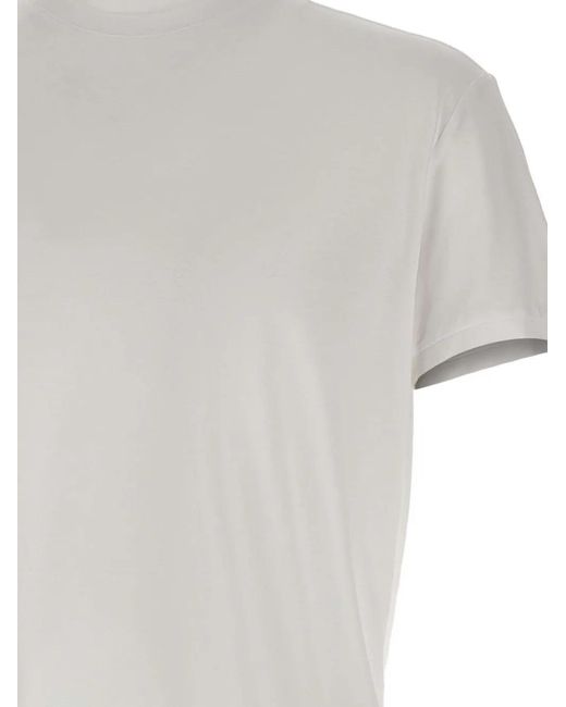 Rrd White Crepe Crew-Neck T-Shirt for men