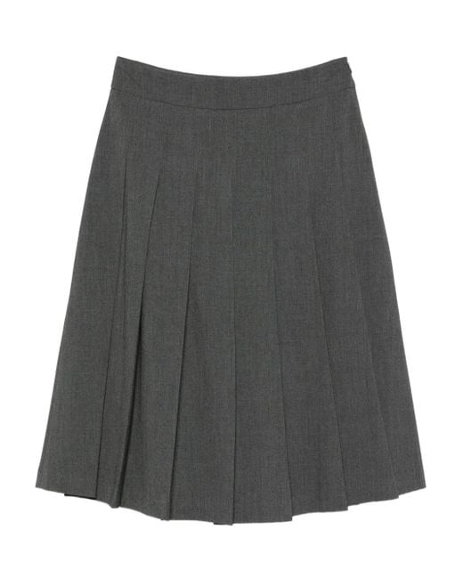 DR. HOPE Gray Pleated Skirt
