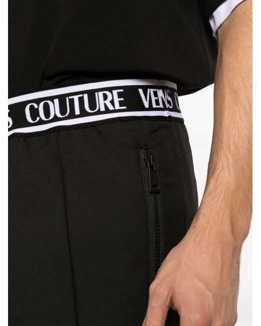 Pantalon slim à taille à logo Versace pour homme en coloris Black