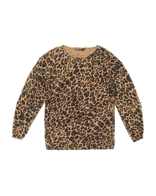 Bimba Y Lola Brown Animal Print Jumper