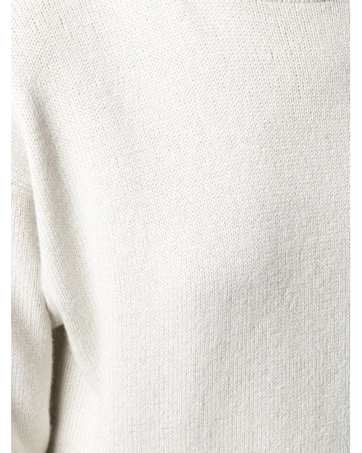 Brunello Cucinelli White Sweaters Grey