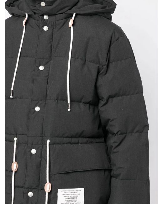 Neighborhood Black Drawstring-Fastened Padded Jacket for men
