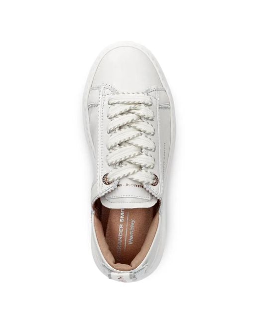Alexander Smith White Wembley Laced Sneakers