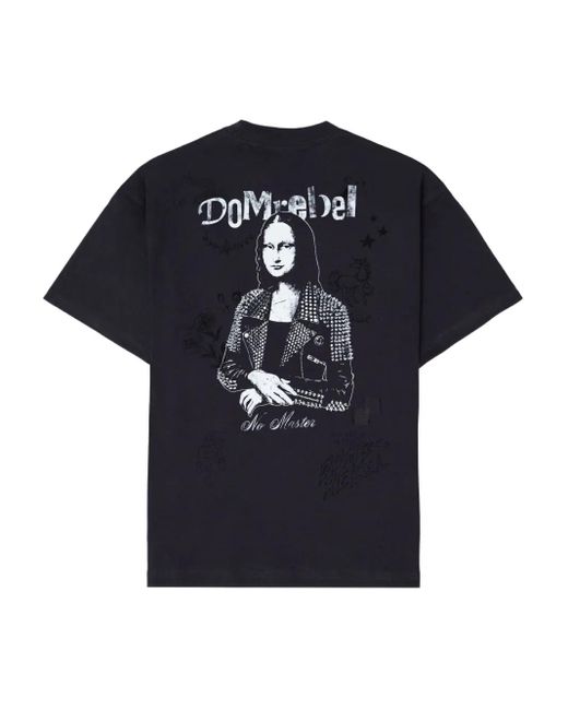 DOMREBEL Blue She Is Her Graphic-Print T-Shirt for men