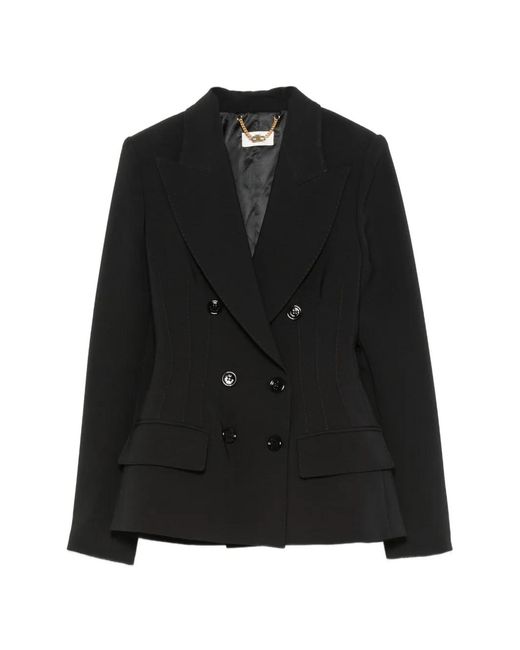 Elisabetta Franchi Black Polyester Elastane Jacket