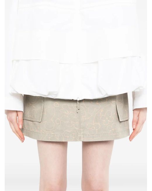 JNBY Natural Floral-Print Mini Skirt