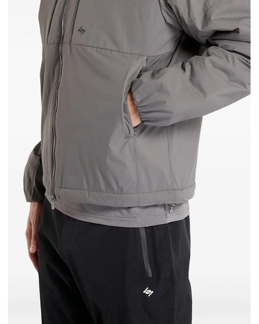 Represent Gray 247 Panelled Insulated Hodded Jacket for men