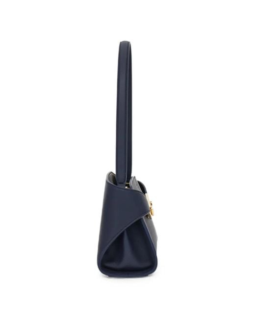 Ferragamo Blue Hug East-West Shoulder Bag