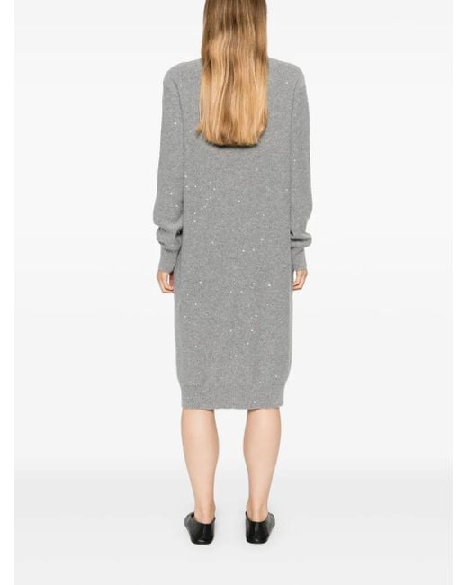 Peserico スパンコール ドレス Gray