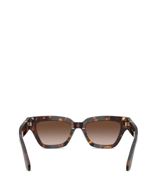 Giorgio Armani Brown Logo Square-Frame Sunglasses