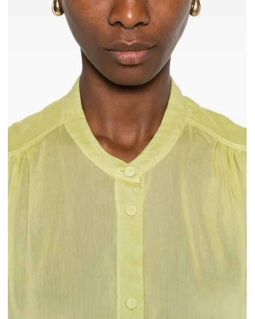 Forte_forte Yellow Buttoned Short-Sleeve Shirt